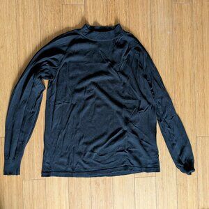 Vintage Mock Neck 100% Silk Knit Sweater Size Medium